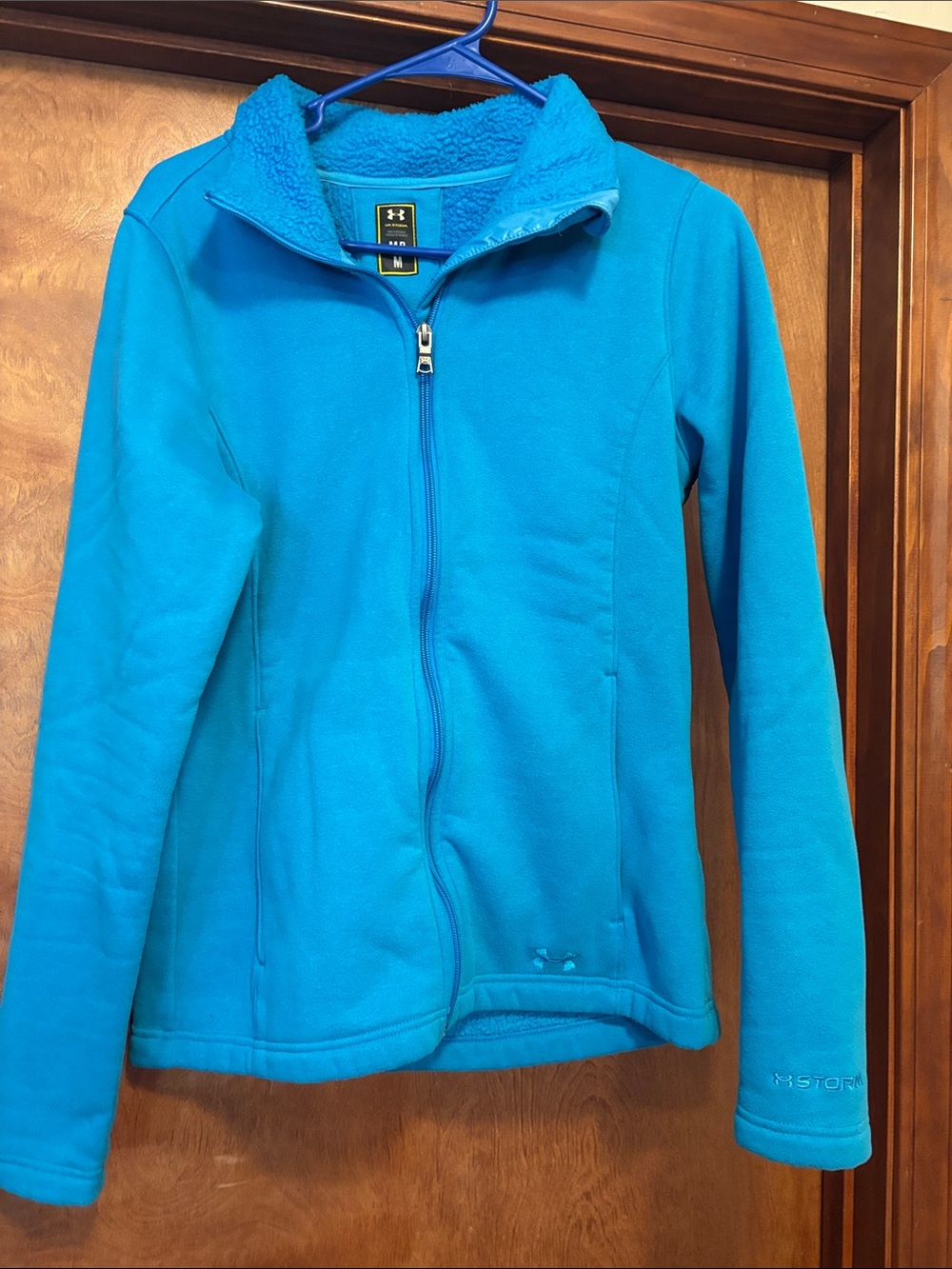 Under Armour Bright Turquoise Full-Zip Sherpa Collar Jacket